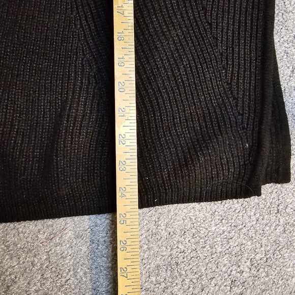 Loft One Size Black Boxy Flowy Oversized Loose Baggy Shaw Blanket Shrug Poncho - Picture 3 of 6